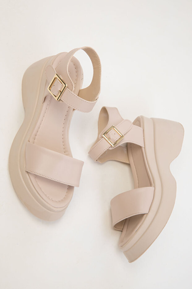 Beige Damensandalen 20383 - 4