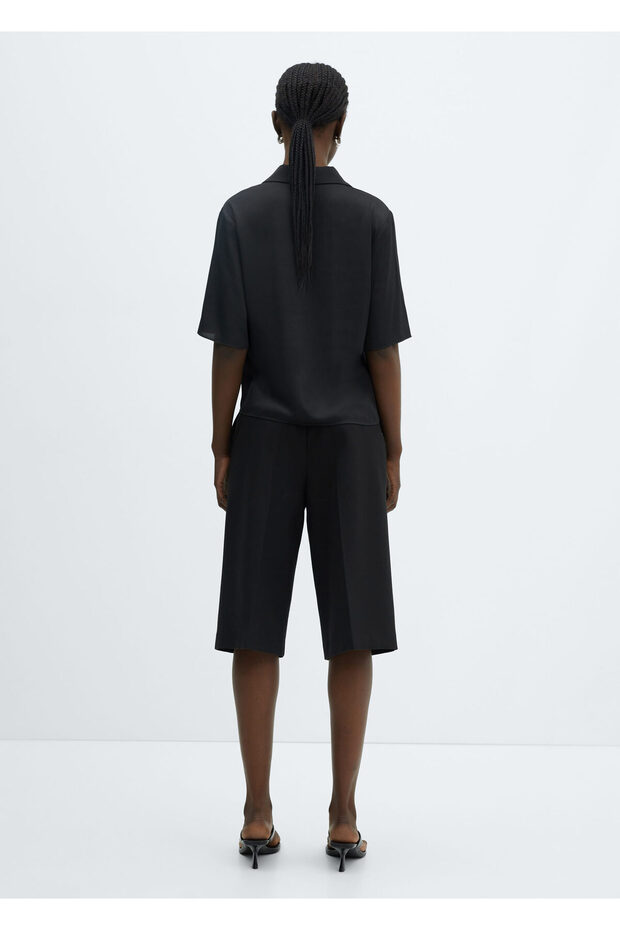 Siyah Kadın Gömlek 67007129 - 6