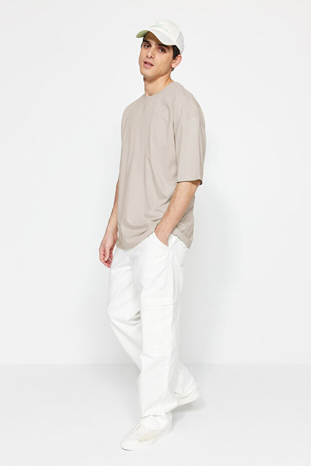 Taş Oversize/Geniş Kesim %100 T-Shirt TMNSS22TS0318 - 5