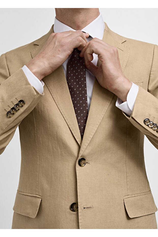 Koyu Camel Erkek Blazer Ceket 77110587 - 8