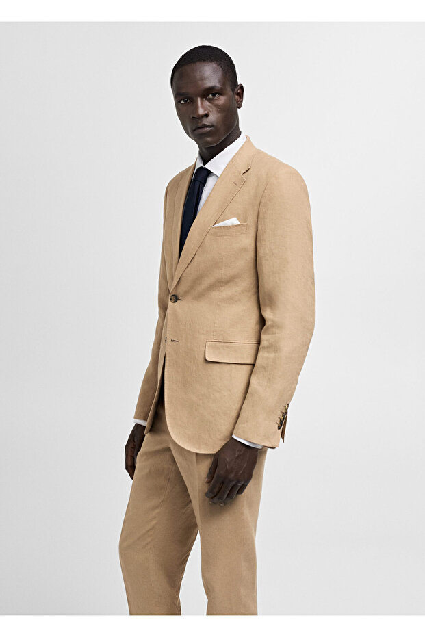 Koyu Camel Erkek Blazer Ceket 77110587 - 5