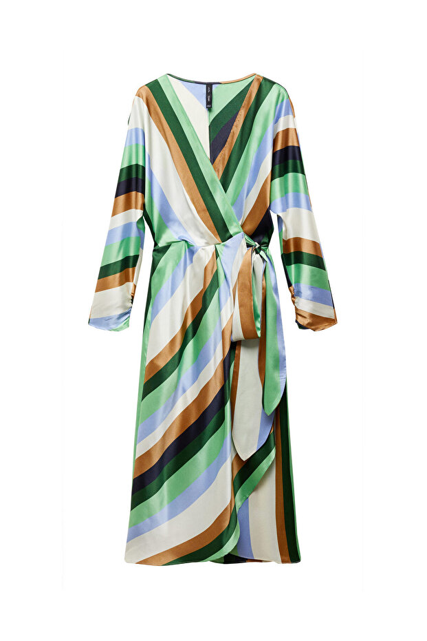 Striped satin dress - 2