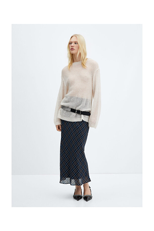 Oversized openwork sweater - 7