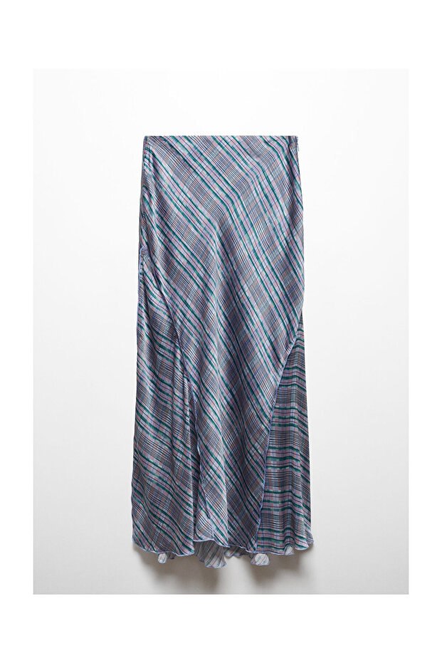 Satin check midi-skirt - 1