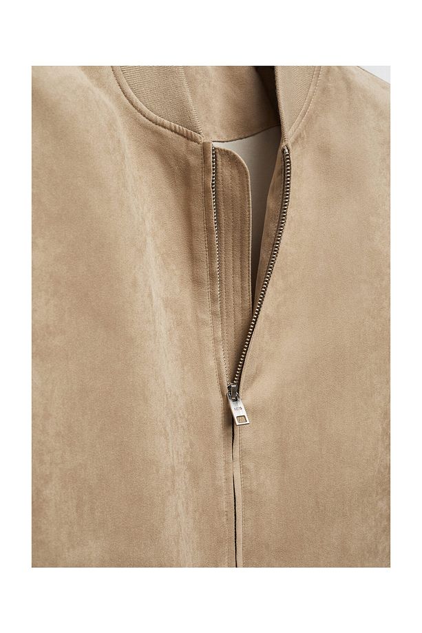 Suede-effect bomber jacket - 5