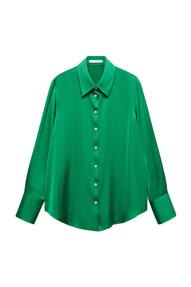 Satin finish flowy shirt - 2