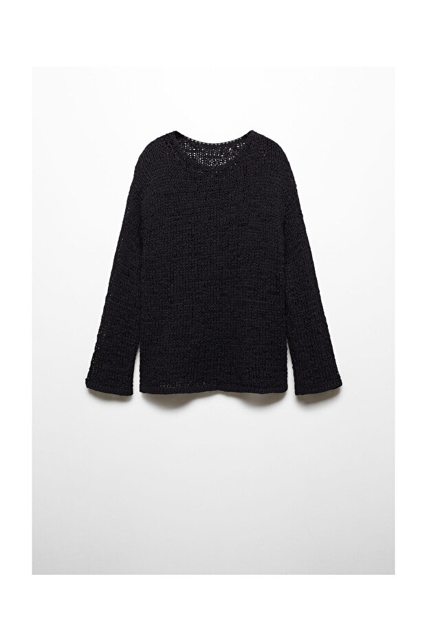 Boat-neck knitted sweater - 1