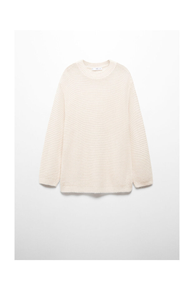 Oversized openwork sweater - 1