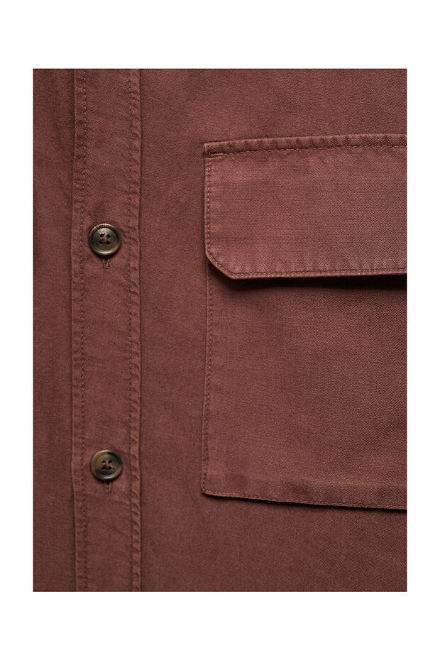 Linen overshirt with pockets - 8