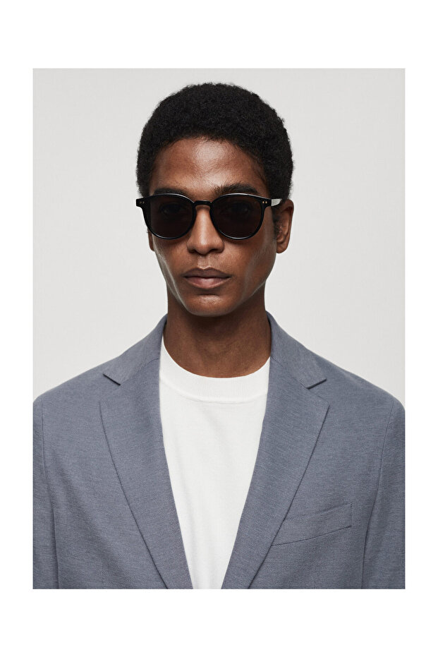 Structured slim fit cotton blazer - 5