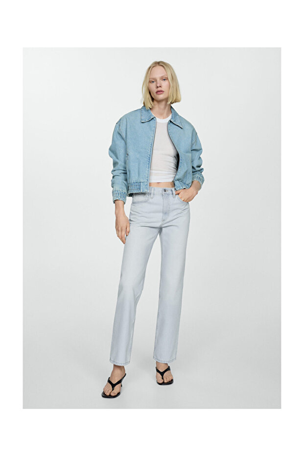 Mid-rise straight jeans - 8