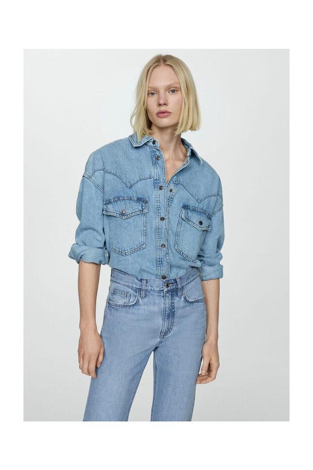 Mid-rise straight jeans - 4