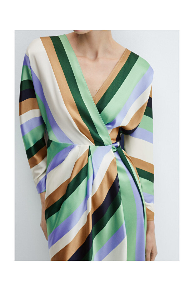 Striped satin dress - 4