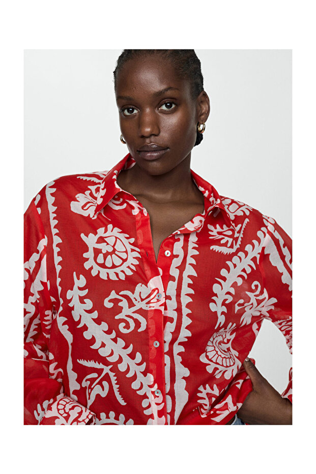 Printed oversize shirt - 8