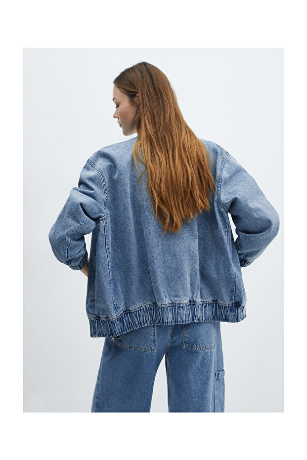 Denim bomber jacket - 2