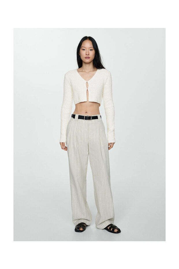 Knitted cropped cardigan - 6