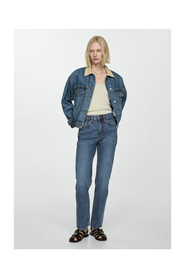 Mid-rise straight jeans - 10
