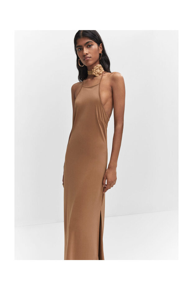 Halter-neck modal dress - 9