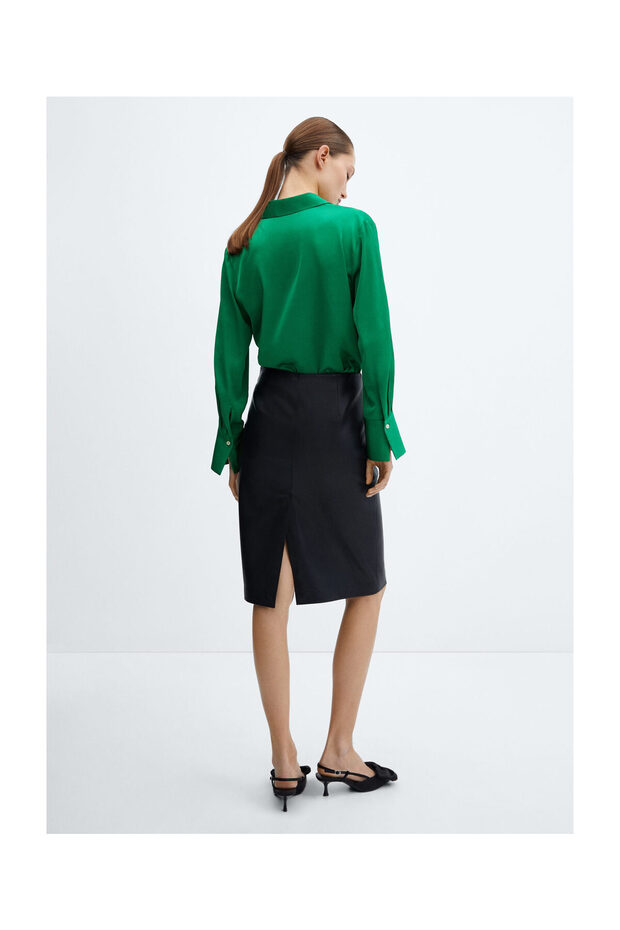 Satin finish flowy shirt - 5