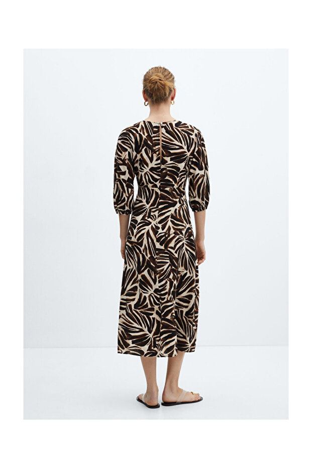 V-neck printed dress - 11