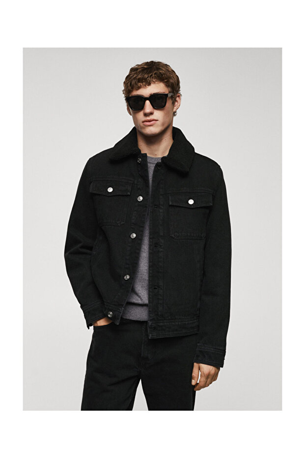 Shearling denim jacket - 9