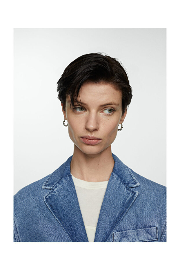 Denim jacket with buttons - 3