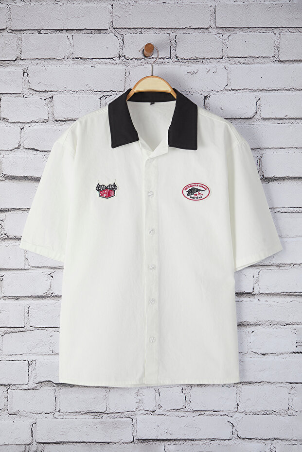 Ekru Oversize Gömlek TMNSS25GO00043 - 1