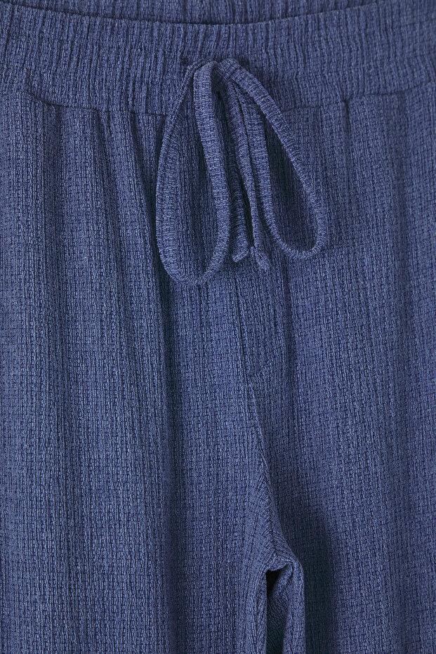 Indigo Straight Kesim Dokulu Açık Paça Eşofman Altı TMNSS25EA00008 - 7