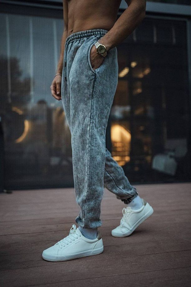 Oversize Yıkamalı Basic Eşofman Alt - 3