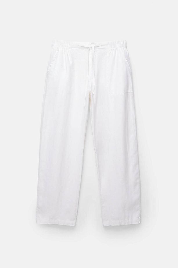 Keten karışımlı jogger pantolon - 6