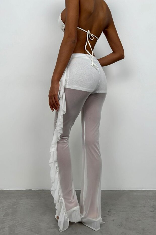 Folded Transparent Trousers - 4