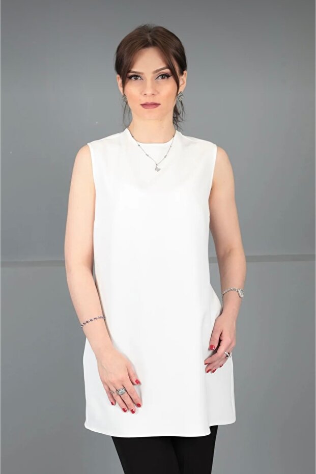 Women's Zero Sleeve Crepe Underwear Tunic (Combed Cotton Fabric)