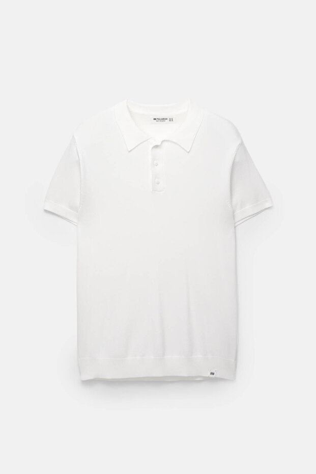 Kısa kollu triko polo t-shirt - 6