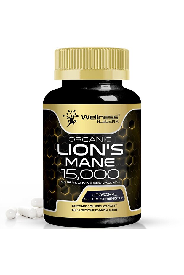 Lions Mane Capsules - 120ct, Organic Mushroom for Memory, Focus, Cognitive & Immune Support