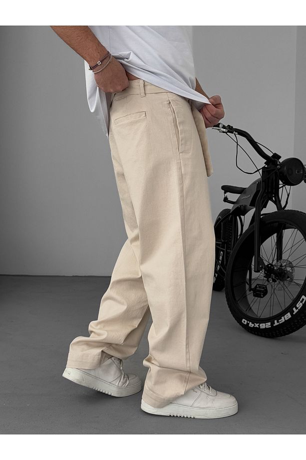Taş Basic Kuşaklı Baggy Pantolon Ke-1006/1011 - 5