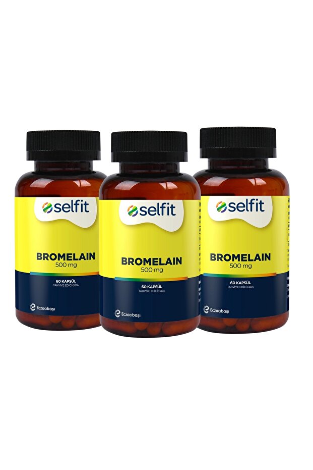 Bromelain 500 mg 60 Kapsül x 3 - 1