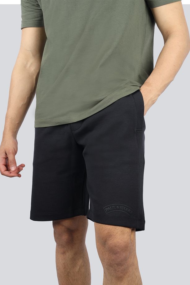 Erkek Regular Fit Pamuklu Beli Lastikli Siyah Şort 25411851-011 - 1