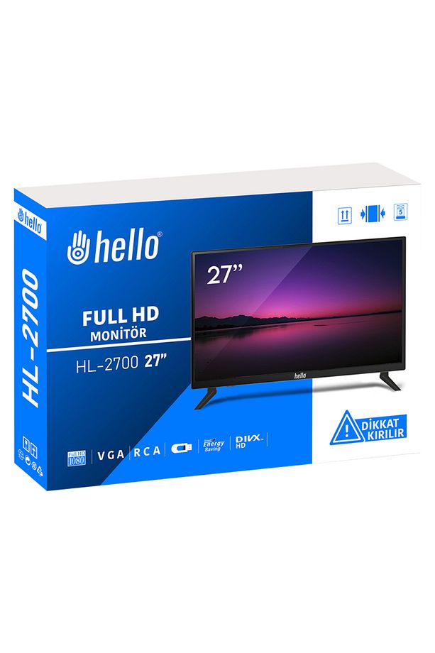 HELLO HL-2700 27 AUDIO IN-RCA-VGA-HDMI-USB 12 VOLT ADAPTÖRLÜ FULL HD LED MONİTÖR - TDL2878-6654 - 3