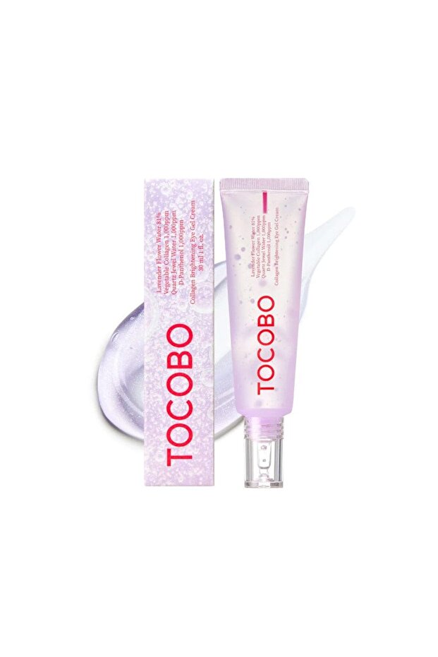Collagen Brightening Eye Gel Cream | Quartz & Lavender Water Extract, Vegan, 1 Ounce