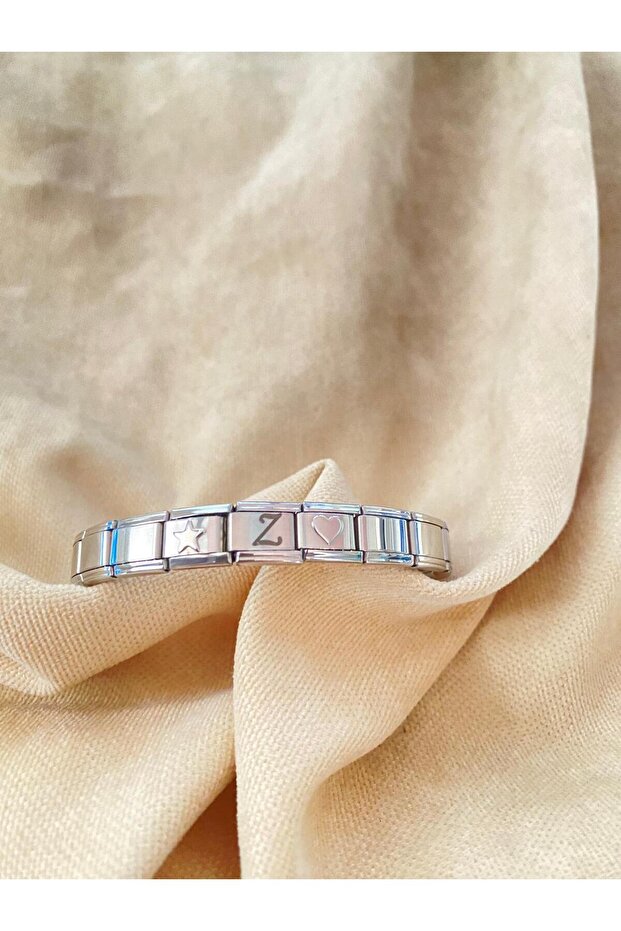 Z Letter Heart&Star Italian Charm Bracelet