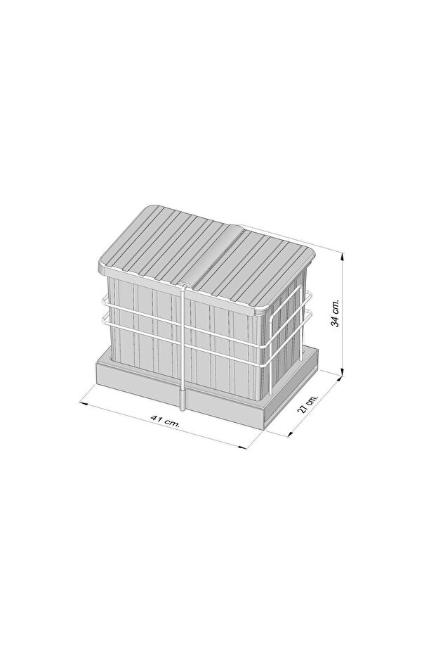Çağdaş Plastik Çöp Kovası 25 Lt Ck38 - 2