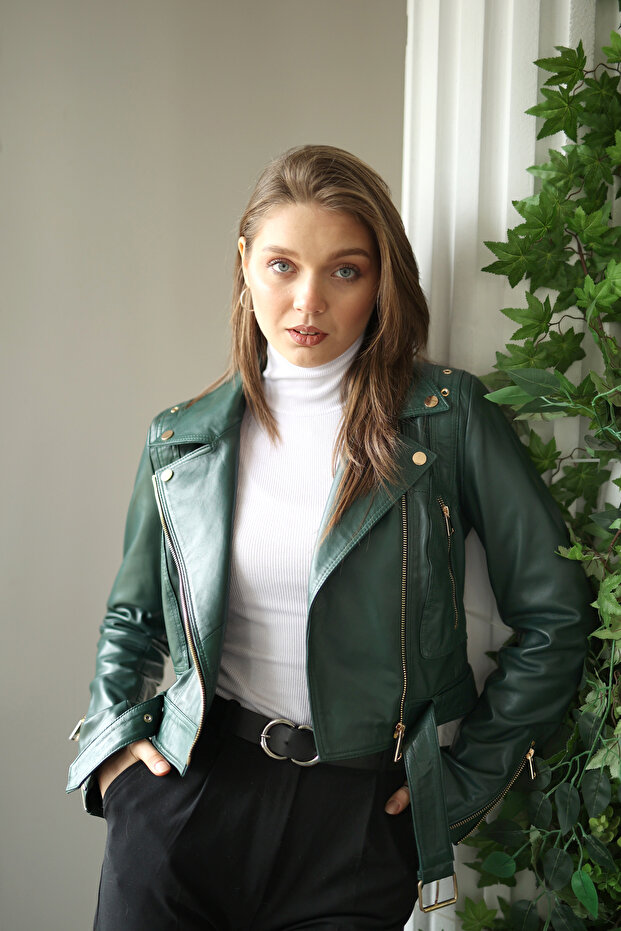 CUERO BELLİSSİMO KADIN DERİ CEKET - 6