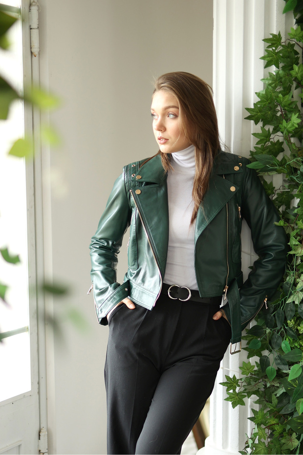 CUERO BELLİSSİMO KADIN DERİ CEKET - 4