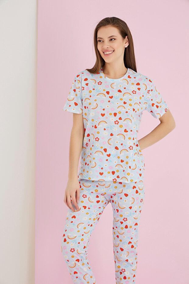 طقم بيجامة ممشط - 2