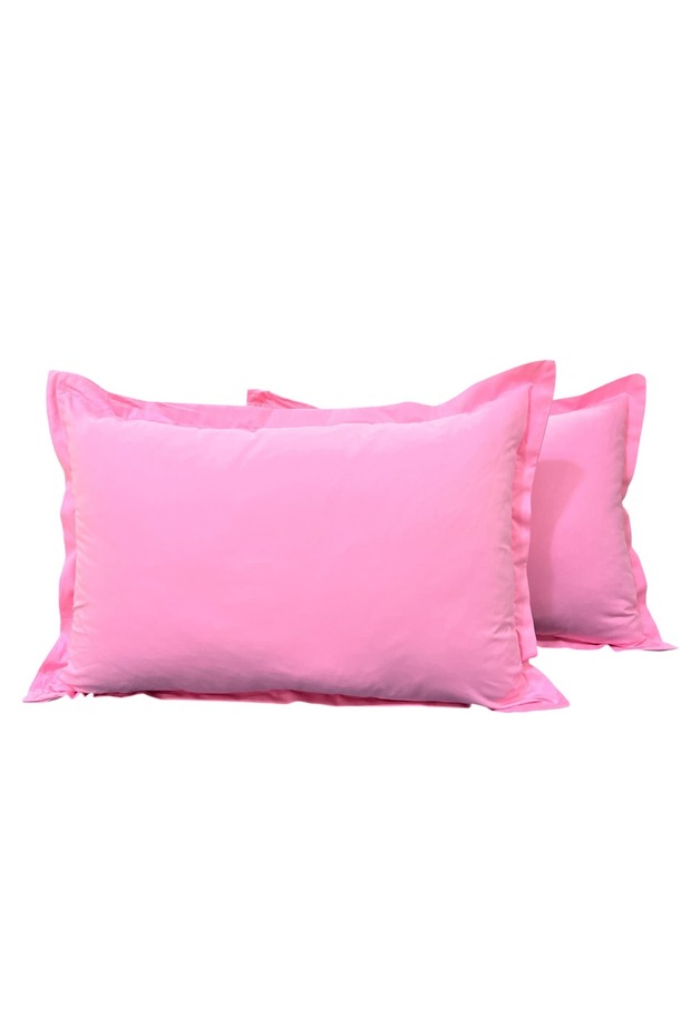 100% Cotton 2-Piece Pillow Case with Hidden Zipper Pink
