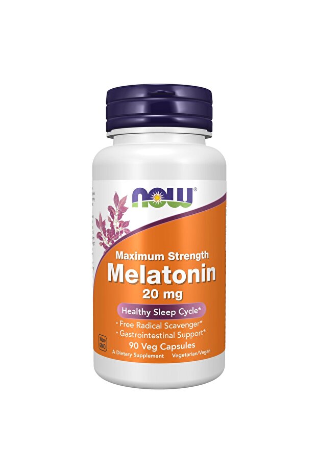 Maximum Strength Melatonin 20 mg, Sleep Support, 90 Veg Capsules