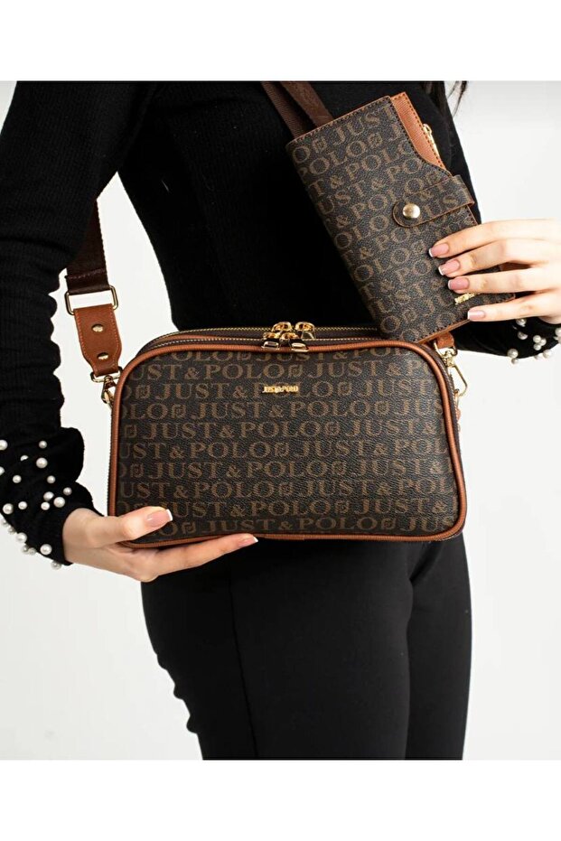 حقيبة كتف نسائية بحزام طويل مكونة من 5 أقسام JustPolo tycjtk2053