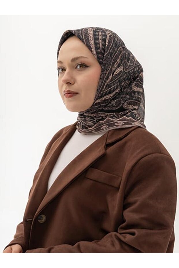 وشاح نسائي من القطن بنقشة ملونة ناعمة
