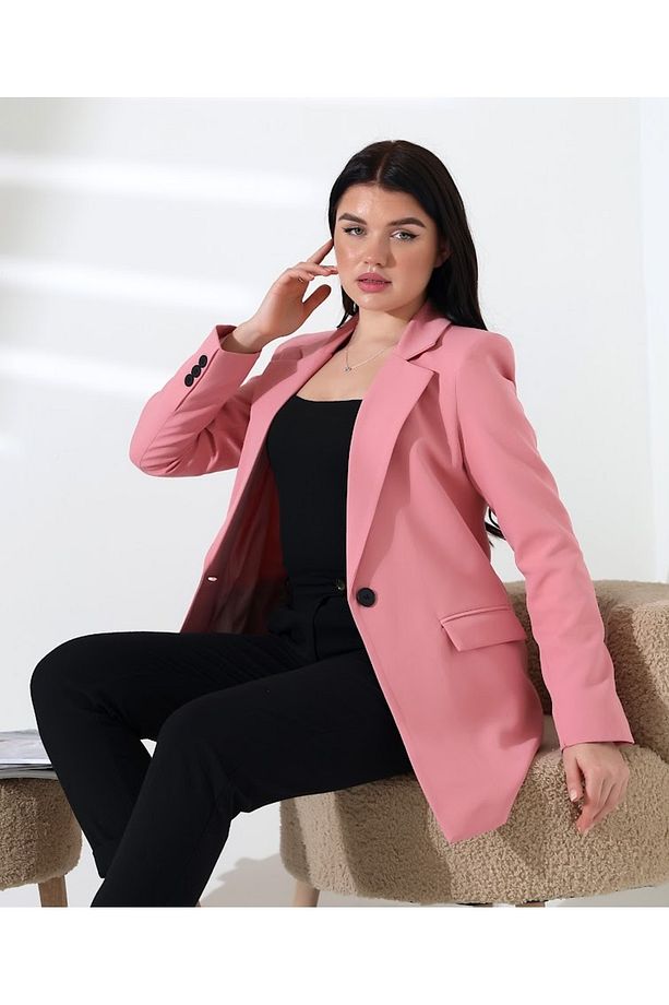 KOPYA - Tek Düğmeli Blazer Model Ceket - 2