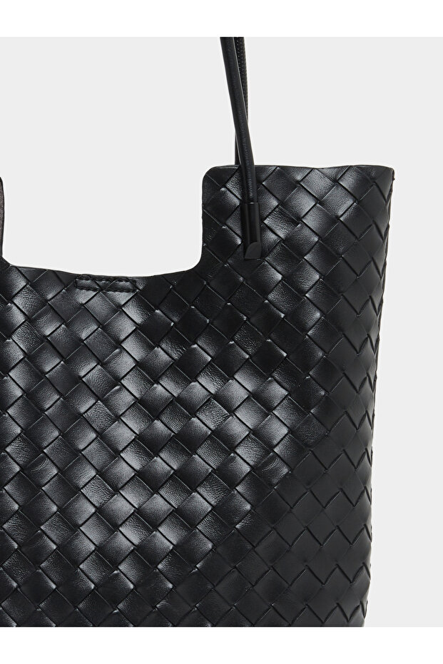 حقيبة كتف مزخرفة مع جيب - 3